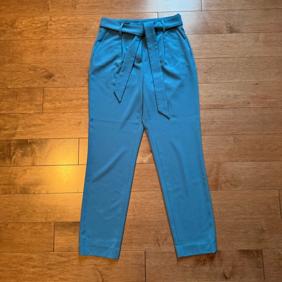 RW&CO Azur Blue Pants with High Waist and Tapered Ankle - Picture 5 of 13
